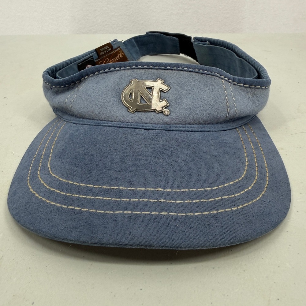 Top of the World Visor Men Blue UNC Tar Heels Wool Metal Logo Adjustable